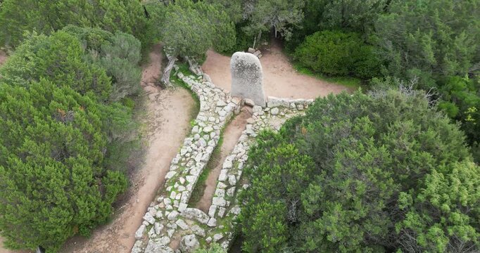 The giant tomb of Li Mizzani near Palau in the northeast of Sardinia.