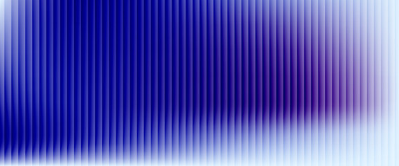 Fototapeta premium Vertical ribbed glass surface, cool cyan purple spectrum with diffuse white glow and gentle distortion, dreamy abstract wallpaper, vector illustration