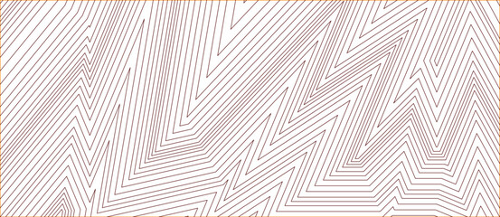Abstract geometric background featuring parallel zigzag lines creating angular chevron patterns in brown tones on white for modern design applications. © Riki