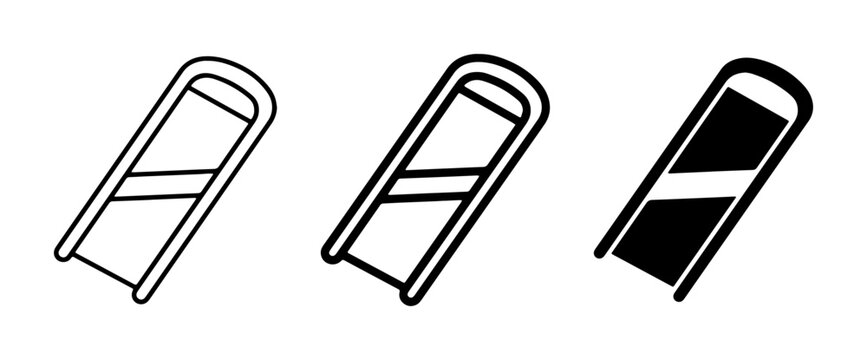 Sledding Icons, Winter Sports Vector Graphics, Snow Sled Silhouette, Toboggan Design Elements, Outdoor Activity Symbols