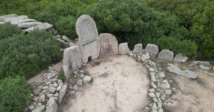 The giant tomb S'Ena e Thomes in Sardinia, Italy