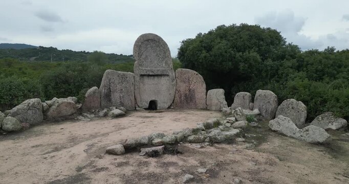 The giant tomb S'Ena e Thomes in Sardinia, Italy