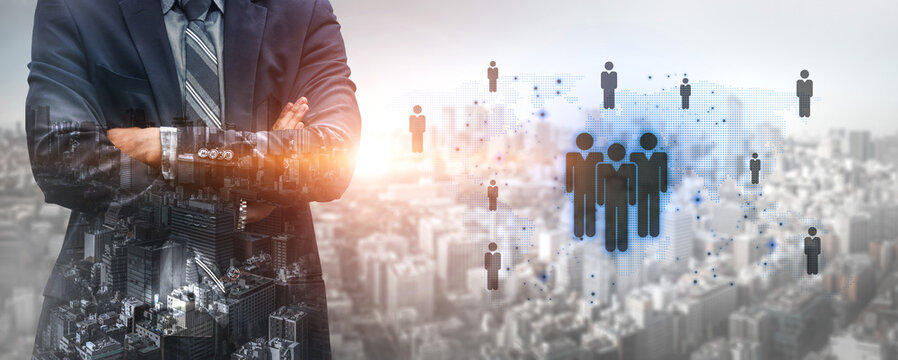 Global human network and workforce distribution highlight human, network, and global presence through digital connection and team coordination Vouch