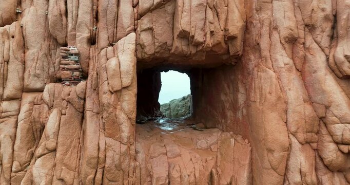 The famous Rocce Rosse (Red Rocks) in Arbatax, a district of Tortol&igrave; on the east coast of Sardinia.
