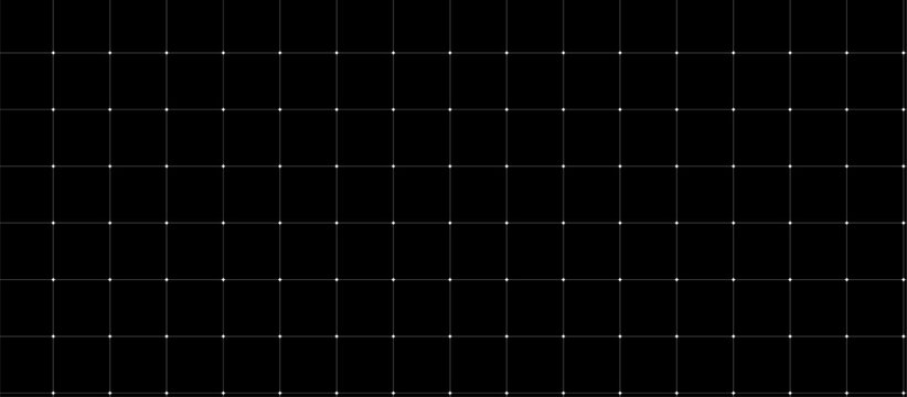 Seamless pattern rounded cell grid blueprint, black surface. Smooth junction geometry lattice layout, interface wireframes dashboards planning pages engineering diagrams technology visuals. 