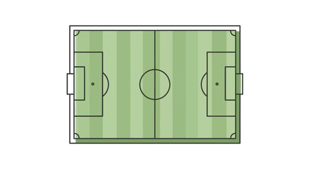 Soccer field green grass pitch layout. © TheArk