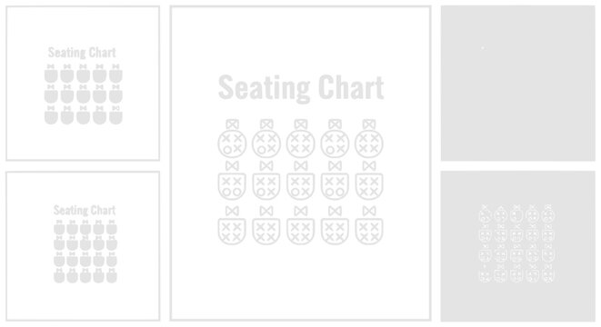 Seating Chart Illustration with Rows of People Icons