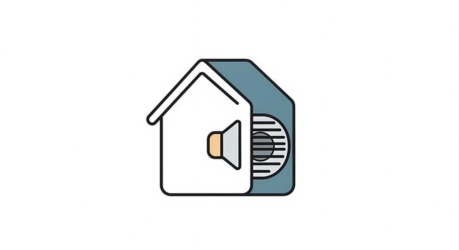 Abstract Representation of Sound Insulation in a House.