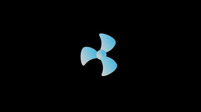 Rotating fan animation. fan icon with motion graphics.