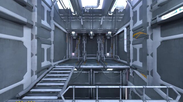 作業通路　3DCGレンダリング