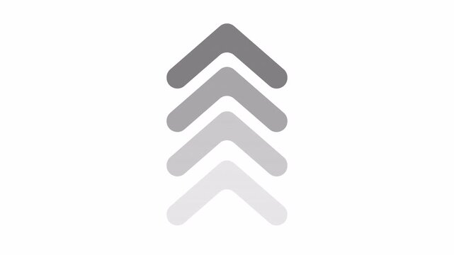 Animated Upward Chevron Arrows with Dynamic Swipe. 4K Video
