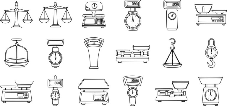 String Balance Scale Drawing Balancing Weighing Scale Drawing