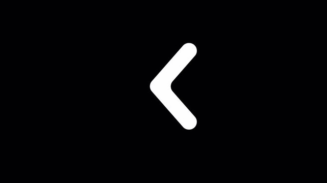 Bouncing Left Arrow Indicator for Dynamic Swipe. 4K Video