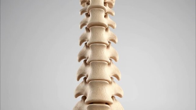 Human Spine Column Vertebrae Bones.