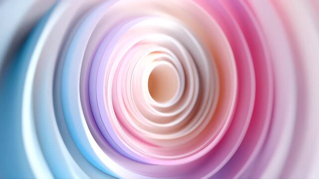 ピンクと水色のグラデーションの立体的な渦まきの背景