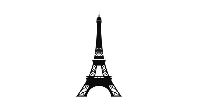 Eiffel Tower Silhouette Icon
