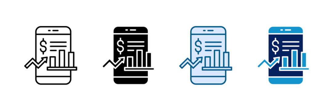 Data Dashboard Icon Set Multiple Style Collection