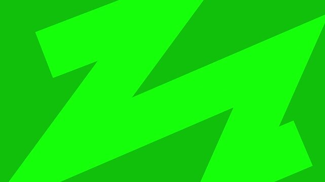 Abstract green geometric lightning shape motion background with modern futuristic design loop