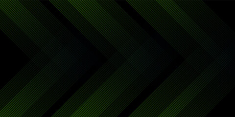 Futuristic abstract background with green arrow-shaped lines on a dark backdrop. Perfect for tech, gaming, esports, and digital interfaces. vector illustration,eps10 © hidaya