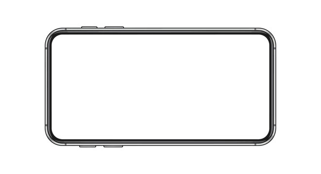 Smartphone device screen frame closeup.