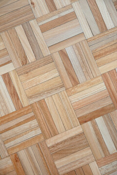 Natural wood parquet flooring pattern for background texture