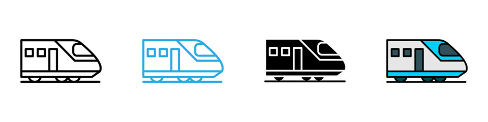 High Speed Train multi - style icon design concept © okta