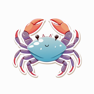 Cute Cartoon Crab Illustration