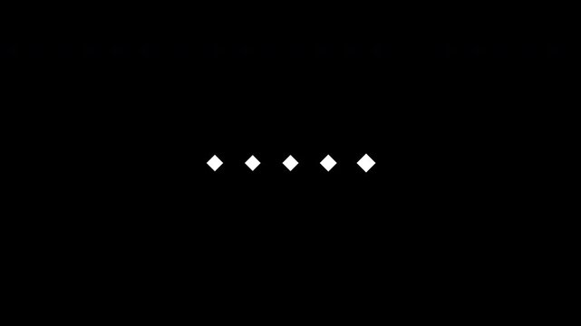 Minimal UI Loading Animation 5 Cube Scale Show Left To Right Clean White Loop Transparent Background