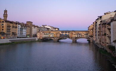 Fototapeta premium Ponte Vecchio at Sunset 
