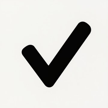 Checkmark Symbol on White Background