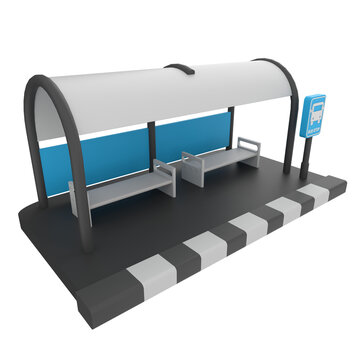 Batagor Stall 3D Illustration