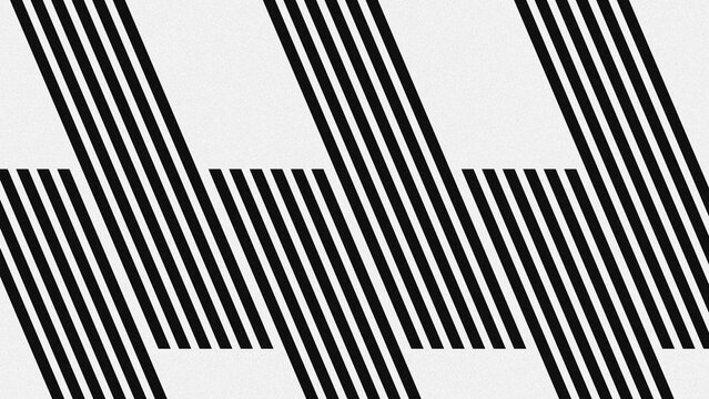 Abstract Black and White Diagonal Stripes Geometric Pattern Modern Minimal Design With High Contrast