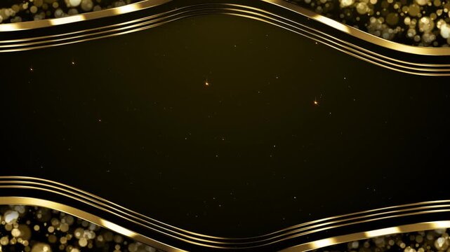 Elegant Golden Particles Glitter Bokeh Awards Trailer Titles Cinematic Openers Intro Background Loop