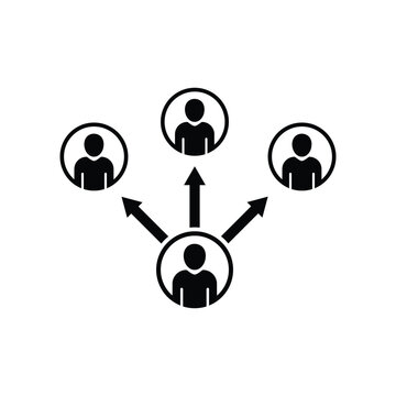 delegation icon on white background