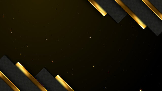 Luxury Black Overlap Layer with Diagonal Gold Metallic Strips Awards Trailer Titles Cinematic Openers Intro Background