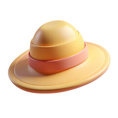 Fototapeta premium 3d rendered safari hat isolated on transparent background