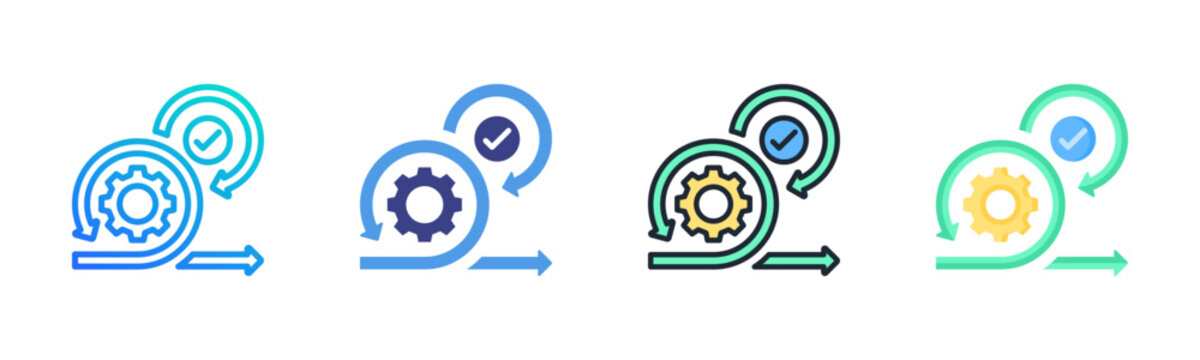 Scrum Icon Set Multiple Style Collection