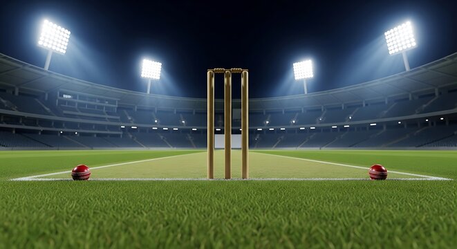 Cricket Stadium field with aesthetic view