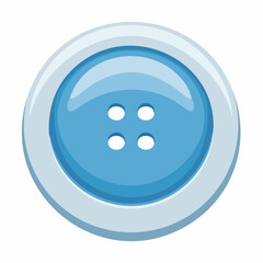 Fototapeta premium Blue Sewing Button with Four Holes
