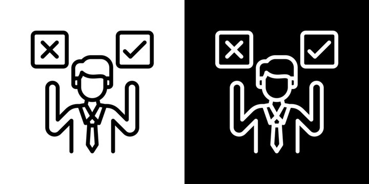 Feasibility Icon Set Vector Collection Isolated In Black And White