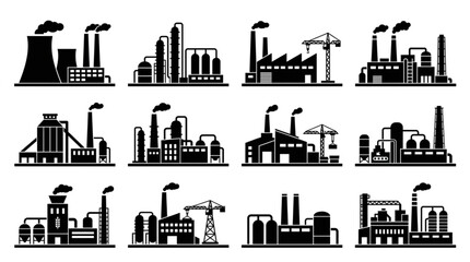 Obraz premium Industrial factory buildings and facilities.