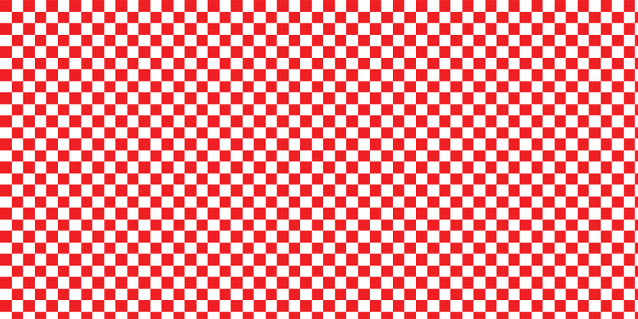 Red and white checkerboard frame. Black White Checkered Border. Classic checkered race flag car finish line or start line. Twisted checkered funky background. 90s, 00s aesthetic.