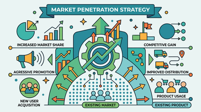 Business Market Penetration Strategy Concepts.