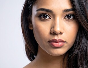 Fototapeta premium Portrait of a young woman with dark hair