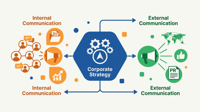 Business strategy corporate communication plan.