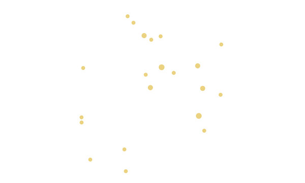 射手座のイラスト（ゴールド色の星だけで連結線なし）
