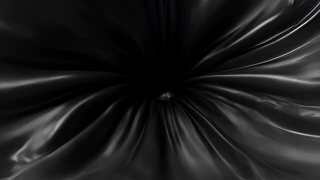 Abstract animation full frame wave saturation dark gradient background with subtle light streaks, smooth texture, metallic spiral art, and black swirl tunnel minimal graphic design for SEO use