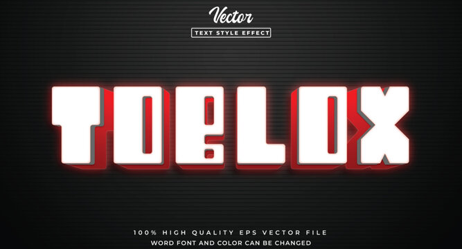 Toblox editable text style effect