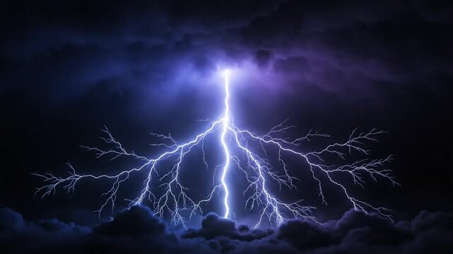 Dramatic lightning storm