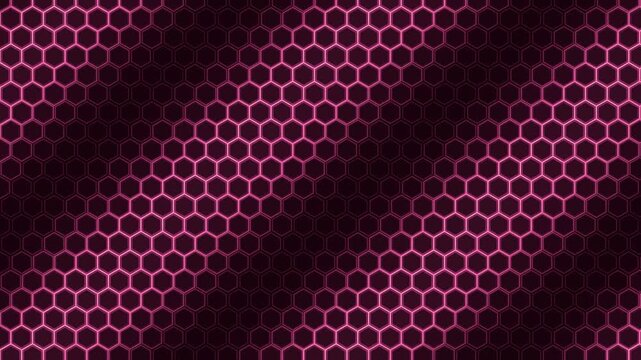 Hexagon Network Glowing Pattern Background for Modern Digital Technology and Data Communication Presentations